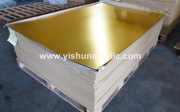 Gold Color Plastic Mirror Sheet - China Plexiglass Mirror Acrylic Sheet,  PMMA Mirror